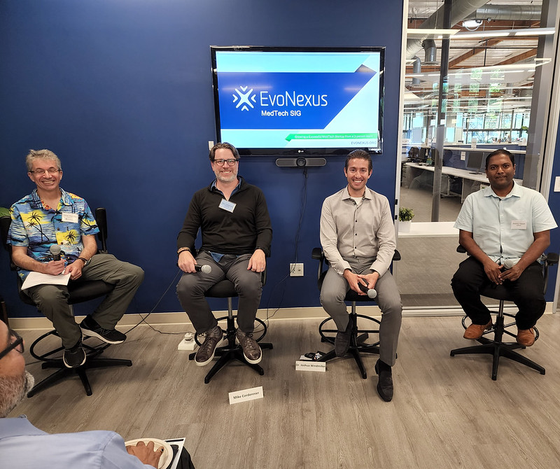 Founders and experts on a panel at the EvoNexus MedTech SIG